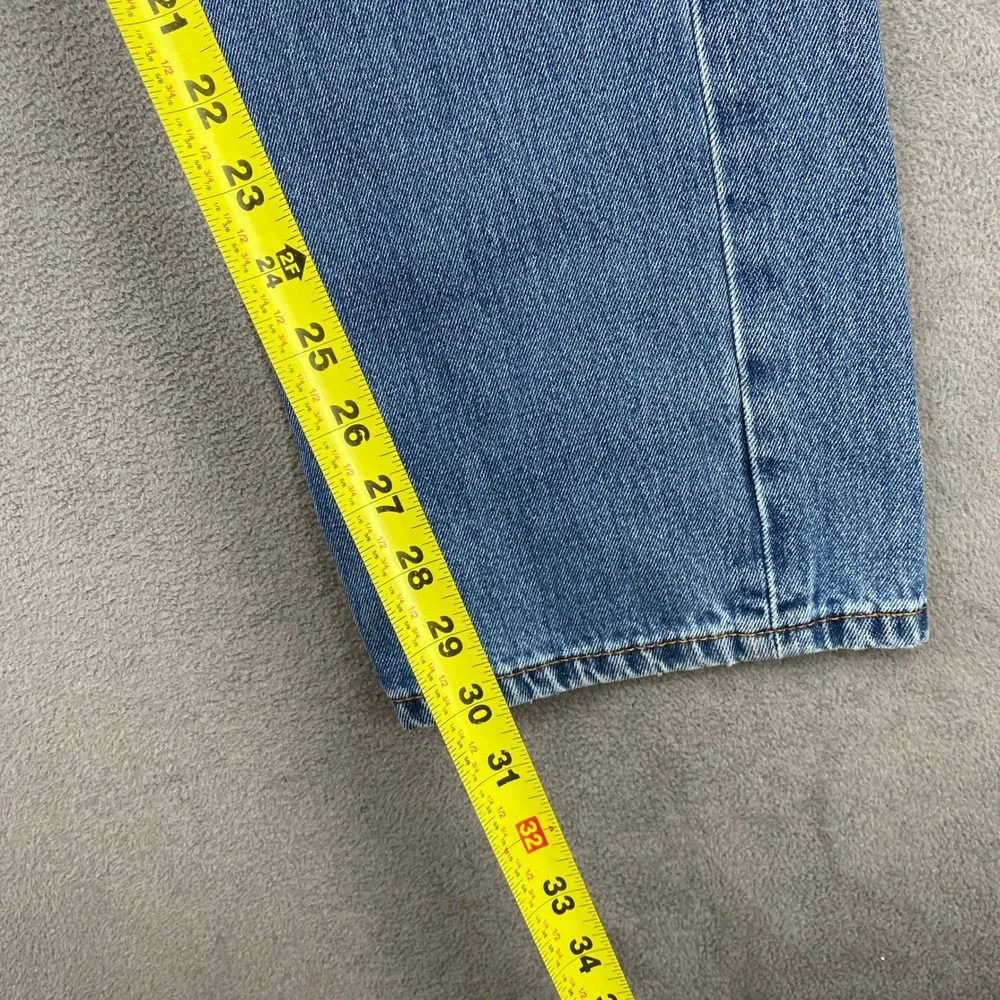 Levis 505 Regular Fit Mens Jeans 36x32 Medium Wash Straight Leg Blue Denim 8046